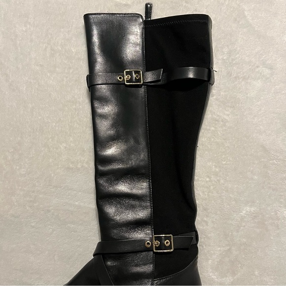 Cole Haan Dorian Tall Black Leather Riding Boot - Womens Sz 7 Quiet Luxury - Picture 8 of 11
